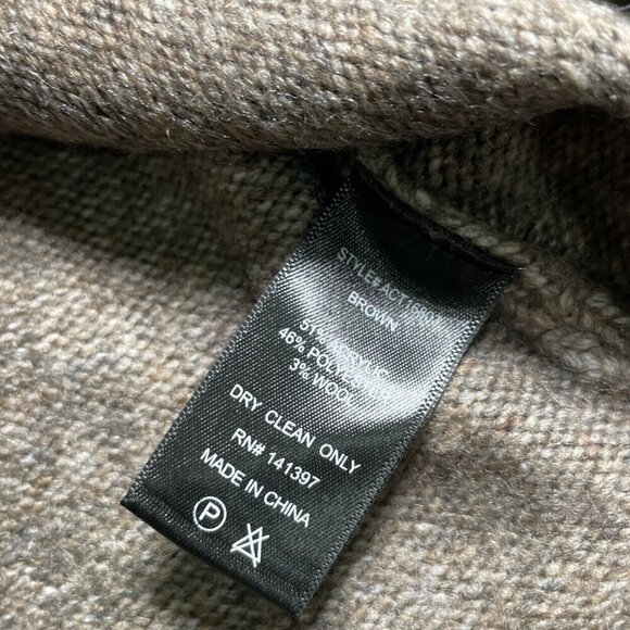 Anthropologie Brown Cable Knit Sweater Shrug - Picture 9 of 14